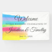 Eleganter Regenbogen Moderne Willkommen bei unsere Banner (Horizontal)