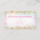 Eleganter Regenbogen Moderner Holografischer Iride Visitenkarte (Rückseite)