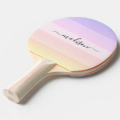 Eleganter Regenbogen-Streifenname Tischtennis Schläger (Vorderseite)