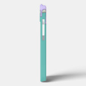 Eleganter Regenbogen-Tropfen Mint Green Case-Mate iPhone Hülle (Rückseite / Links)