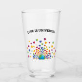 Eleganter Regenbogen von Herzdesign Glas (Vorderseite)
