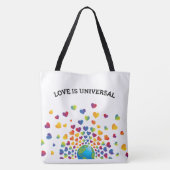 Eleganter Regenbogen von Herzdesign Tasche (Rückseite)