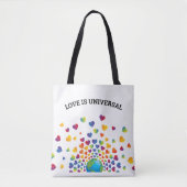 Eleganter Regenbogen von Herzdesign Tasche (Vorderseite)