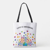 Eleganter Regenbogen von Herzdesign Tasche (Rückseite)