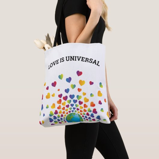 Eleganter Regenbogen von Herzdesign Tasche (Von Nahem)