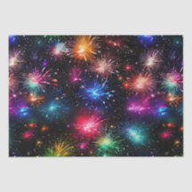 Eleganter Regenbogenfeuerwerk auf schwarzem Hinter