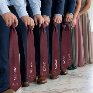Eleganter, reicher Burgunderrot- und Bubblegum-Ros Krawatte