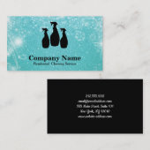 Eleganter Reinigungs-Service-Glitzer Bokeh Visitenkarte (Vorne/Hinten)