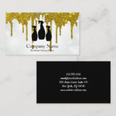 Eleganter Reinigungs-Service Glitzer treibende Unt Visitenkarte (Vorne/Hinten)