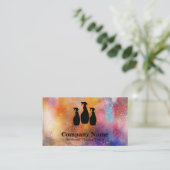 Eleganter Reinigungs-Service-GlitzerWatercolor Visitenkarte (Stehend Vorderseite)