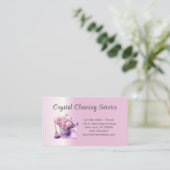 Eleganter Reinigungsservice Blumenzubehör Visitenkarte (Stehend Vorderseite)