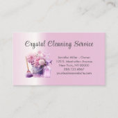 Eleganter Reinigungsservice Blumenzubehör Visitenkarte (Vorderseite)