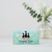 Eleganter Reinigungsservice Glitzer Bokeh Business Visitenkarte (Stehend Vorderseite)