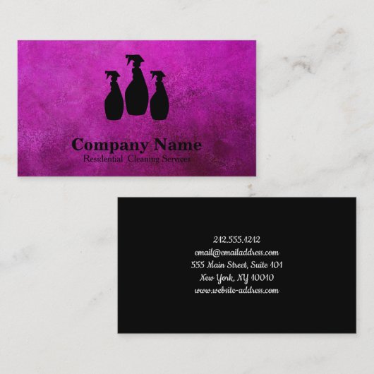 Eleganter Reinigungsservice Glitzer Bokeh Visitenkarte (Vorne/Hinten)