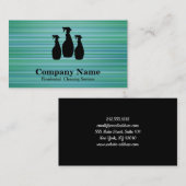 Eleganter Reinigungsservice Glitzer Bokeh Visitenkarte (Vorne/Hinten)