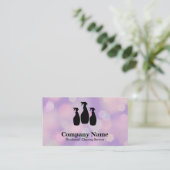 Eleganter Reinigungsservice Glitzer Wasserfarbe Visitenkarte (Stehend Vorderseite)