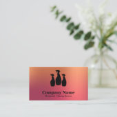 Eleganter Reinigungsservice Glitzer Wasserfarbe Visitenkarte (Stehend Vorderseite)