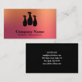 Eleganter Reinigungsservice Glitzer Wasserfarbe Visitenkarte (Vorne/Hinten)