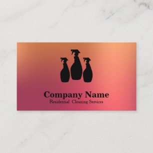 Eleganter Reinigungsservice Glitzer Wasserfarbe Visitenkarte