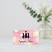 Eleganter Reinigungsservice Glitzer Wasserfarbe Visitenkarte (Stehend Vorderseite)