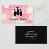 Eleganter Reinigungsservice Glitzer Wasserfarbe Visitenkarte (Vorne/Hinten)