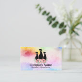 Eleganter Reinigungsservice Glitzer Wasserfarben Visitenkarte (Stehend Vorderseite)