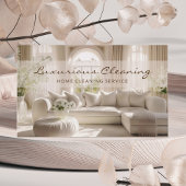 Eleganter Reinigungsservice Zuhause Visitenkarte