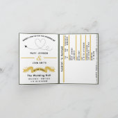Eleganter Reisepass für Hochzeiten Einladung (Innenseite)