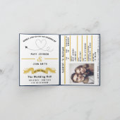 Eleganter Reisepass für Hochzeiten Einladung (Innenseite)