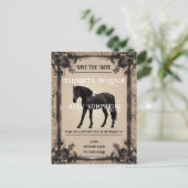 Eleganter Reitstil Postkarte (Stehend Vorderseite)