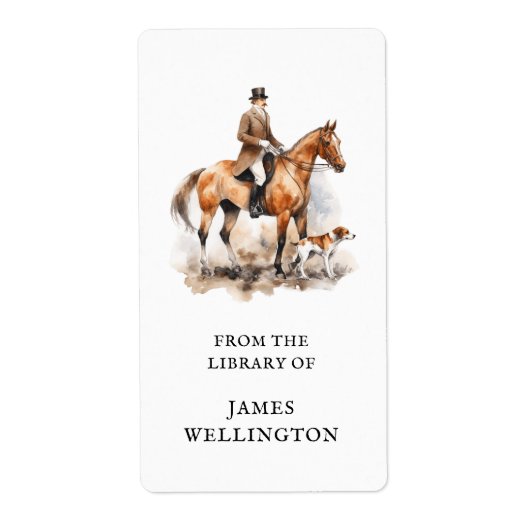 Eleganter Reittier British Hunter Horse Ex Libris (Vorne)