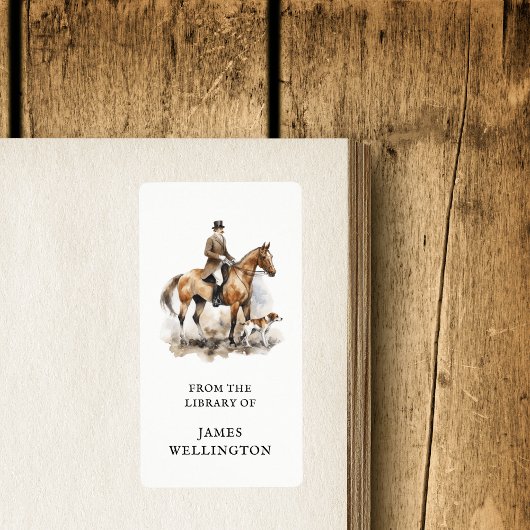 Eleganter Reittier British Hunter Horse Ex Libris