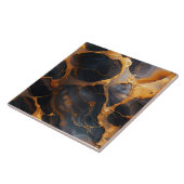 Eleganter Relief Black and Gold Marmor Fliese (Seite)