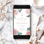 Eleganter, religiöser Kreuzdorfstich Einladung