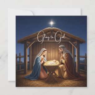 Eleganter religiöser Ruhm zu Christlichen Weihnach Feiertagskarte