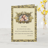 Eleganter religiöser St. Joseph Kind Jesus Gold Karte (Gelbe Blume)