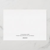 Eleganter Renaissance-Weihnachtsbaum Goldfolie Folien Feiertagskarte (Rückseite)