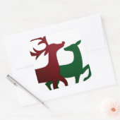 Eleganter Rentier Quadratischer Aufkleber (Umschlag)