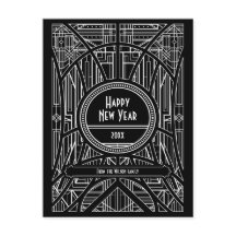 Eleganter Retro-Art Deko Happy New Year