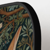 Eleganter Retro-Boho-Hase Waldflora Pickleball Schläger (Linke Seite)