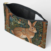 Eleganter retro-boho-Hase Waldflora Zubehörtasche (Offen)