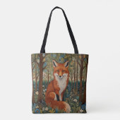 Eleganter Retro-Boho-Rotfuchs-Waldtier Tasche (Rückseite)