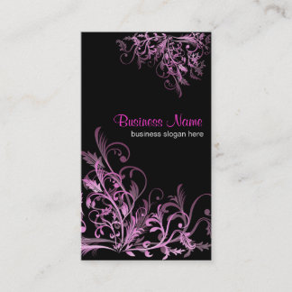 Eleganter Retro Cyclam Blumen-Wirbel 2 Visitenkarte