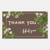 Eleganter Retro-Individuelle Name Text-Geschenk br Rechteckiger Aufkleber (Vorderseite)