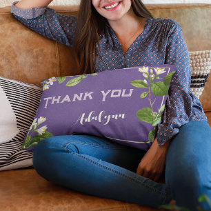 Eleganter Retro-Individuelle Name Text-Geschenk-Vi Lendenkissen