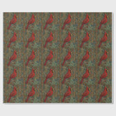 Eleganter Retro Kardinal Geschenkpapier (Flach)