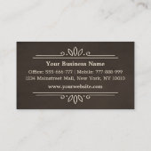 Eleganter Retro-Schere Friseur-Stylist-Friseurlade Visitenkarte (Rückseite)