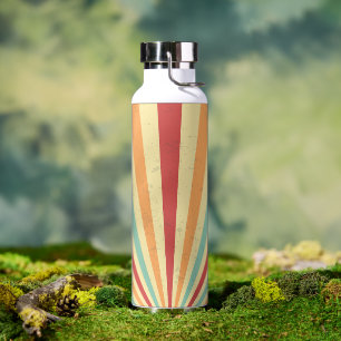 Eleganter Retro-Sonnenstrahlen-Hintergrund Trinkflasche