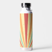 Eleganter Retro-Sonnenstrahlen-Hintergrund Trinkflasche (Links)