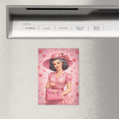 Eleganter Retro-Valentinsmagnet Magnet (In Situ (Geschirrspüler))